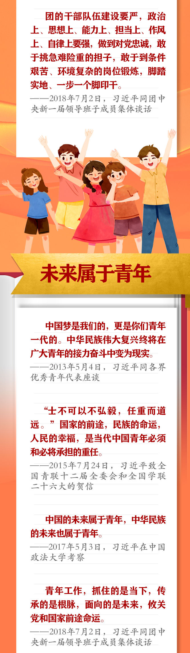 手繪長(zhǎng)卷 | 共青團(tuán)員們，總書(shū)記這些話要牢記