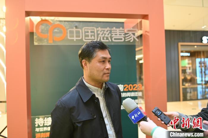 薛濤接受采訪。　于海洋 攝