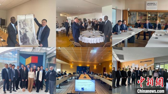 圖為法國站訪問留影?！“不沾髮W(xué)供圖。