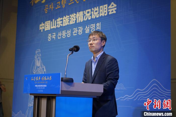 首爾市政府觀光體育局局長金英渙致辭。　劉旭 攝