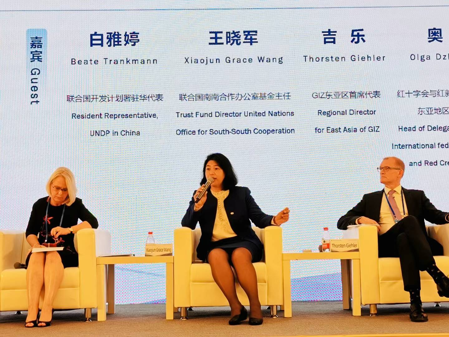 聯(lián)合國(guó)南南合作辦公室基金主任王曉軍出席全球共享發(fā)展行動(dòng)論壇首屆高級(jí)別會(huì)議分論壇討論。受訪者供圖