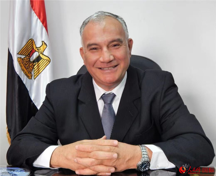 埃及著名國際問題專家哈?！だ懿?。人民網(wǎng)記者 黃培昭攝