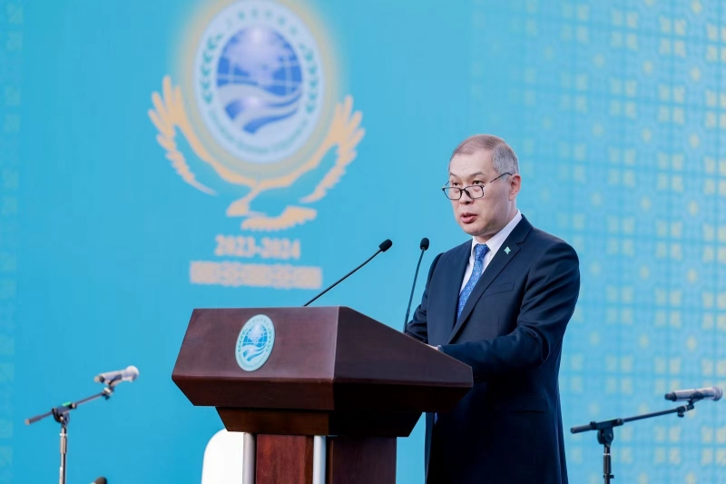 哈薩克斯坦駐華大使努雷舍夫致辭。主辦方供圖