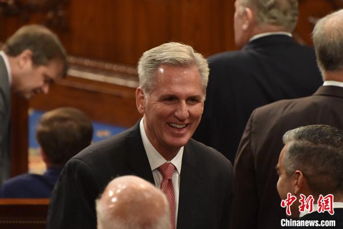 資料圖：麥卡錫2023年1月在眾議院參加議長選舉。<a target='_blank' href='/'><p  align=