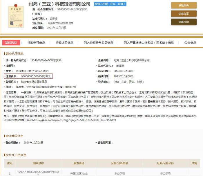  國家企業(yè)信用信息公示系統(tǒng)截圖。