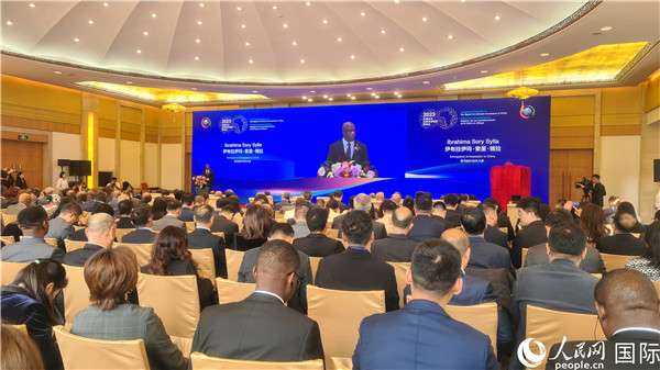 塞內(nèi)加爾駐華大使致辭。人民網(wǎng)記者 萬宇攝