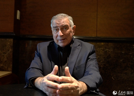 美中航空遺產基金會主席杰弗里·格林接受人民網(wǎng)專訪。 人民網(wǎng) 趙瞳攝