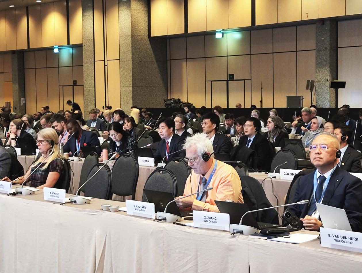 聯(lián)合國(guó)政府間氣候變化專門委員會(huì)（IPCC）第60次全會(huì)現(xiàn)場(chǎng)。中國(guó)氣象局供圖