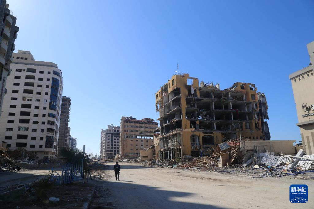 這是1月25日拍攝的加沙城一角。新華社發(fā)