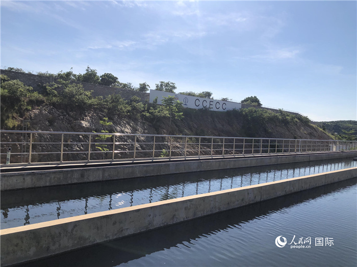 由中國(guó)土木工程（贊比亞）有限公司承建的卡夫河供水項(xiàng)目。人民網(wǎng)記者 黃培昭攝