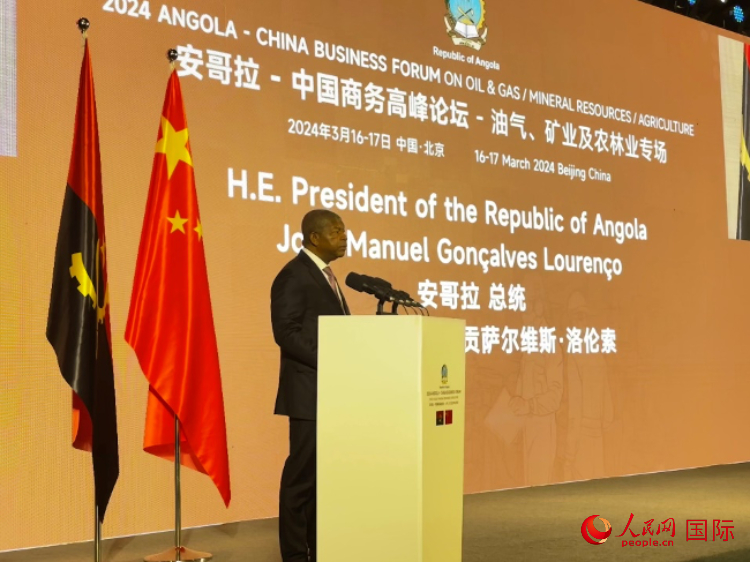 安哥拉總統(tǒng)若昂·曼努埃爾·貢薩爾維斯·洛倫索。人民網(wǎng)記者 張榮攝