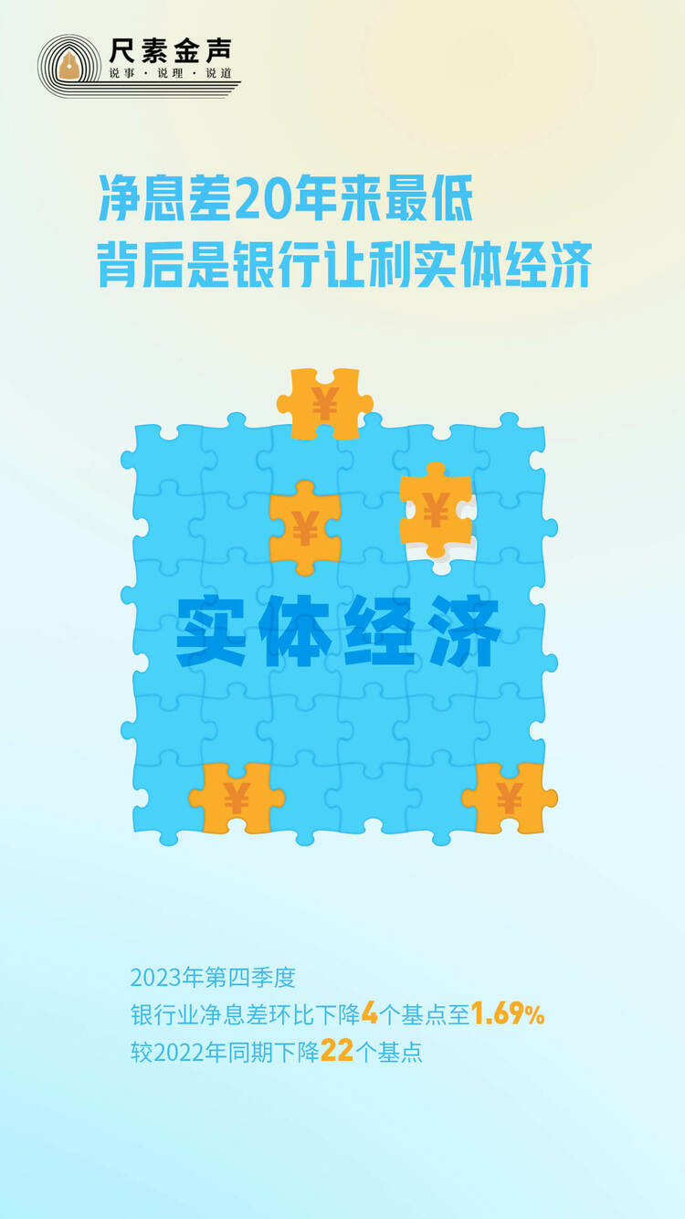 尺素金聲丨凈息差20年來最低，背后是銀行讓利實(shí)體經(jīng)濟(jì)