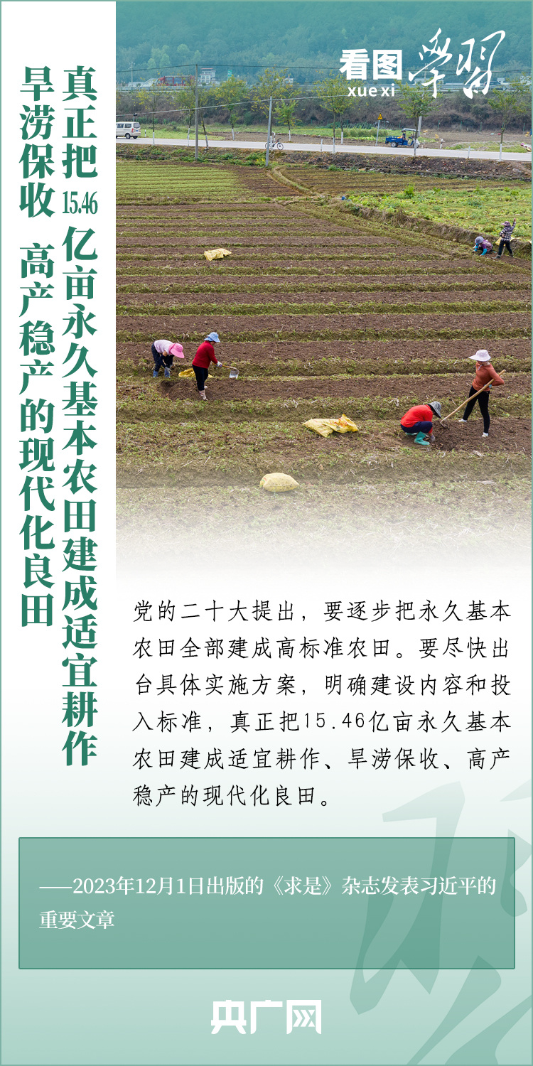 看圖學(xué)習(xí)丨推廣良田、良種、良法、良機 給農(nóng)業(yè)現(xiàn)代化插上科技的翅膀