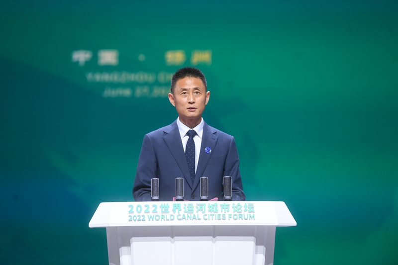 江蘇省文化和旅游廳副廳長李川在大會上致辭。邵丹攝