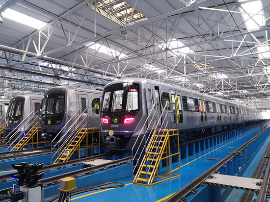 石家莊地鐵二號線列車。 中車齊車集團(tuán)石家莊公司供圖