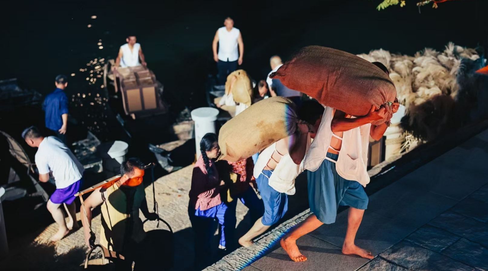 現(xiàn)場重現(xiàn)老碼頭商貿繁榮盛況。主辦方供圖