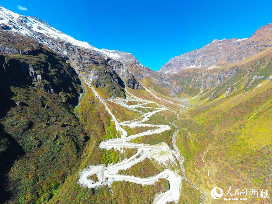 圖為西藏林芝市墨脫縣境內(nèi)，植被隨山體升高而變化。