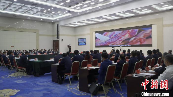 圖為部省共同打造青海綠色有機(jī)農(nóng)畜產(chǎn)品輸出地推進(jìn)會(huì)議現(xiàn)場(chǎng)?！±罱瓕?攝