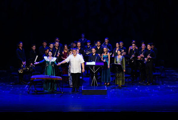 2024匈牙利青少年國(guó)際音樂會(huì)節(jié)目《茉莉花》表演舞臺(tái)現(xiàn)場(chǎng)。兒促會(huì)藝教委供圖