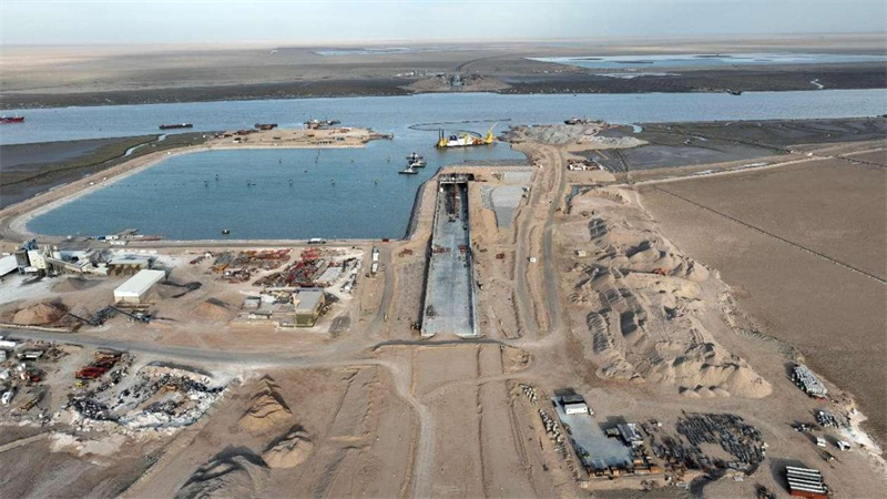 施工現(xiàn)場(chǎng)一景。中交天津航道局有限公司供圖