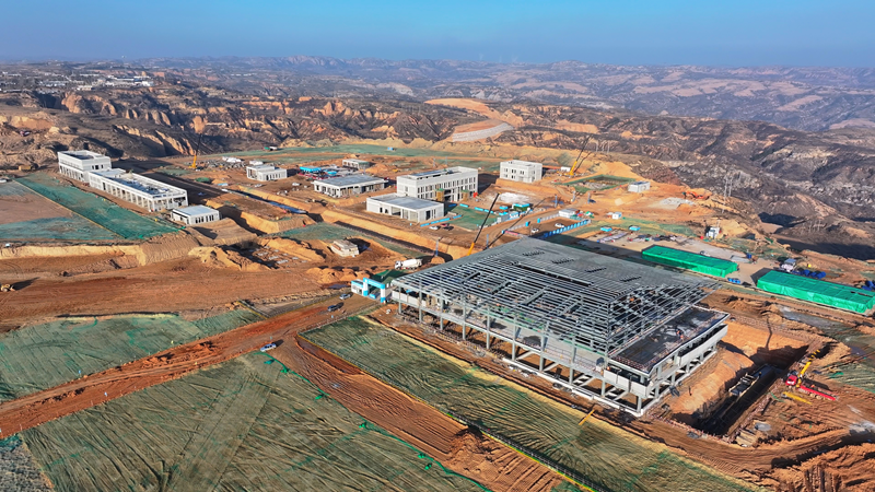 正在建設的府谷府州機場。朱鑫攝