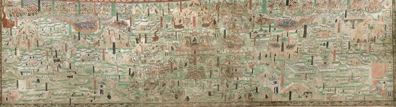 莫高窟第61窟五臺(tái)山圖。