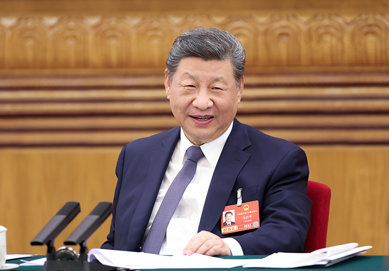 2026年3月5日下午，中共中央總書記、國家主席、中央軍委主席習(xí)近平參加他所在的十四屆全國人大四次會(huì)議江蘇代表團(tuán)審議。