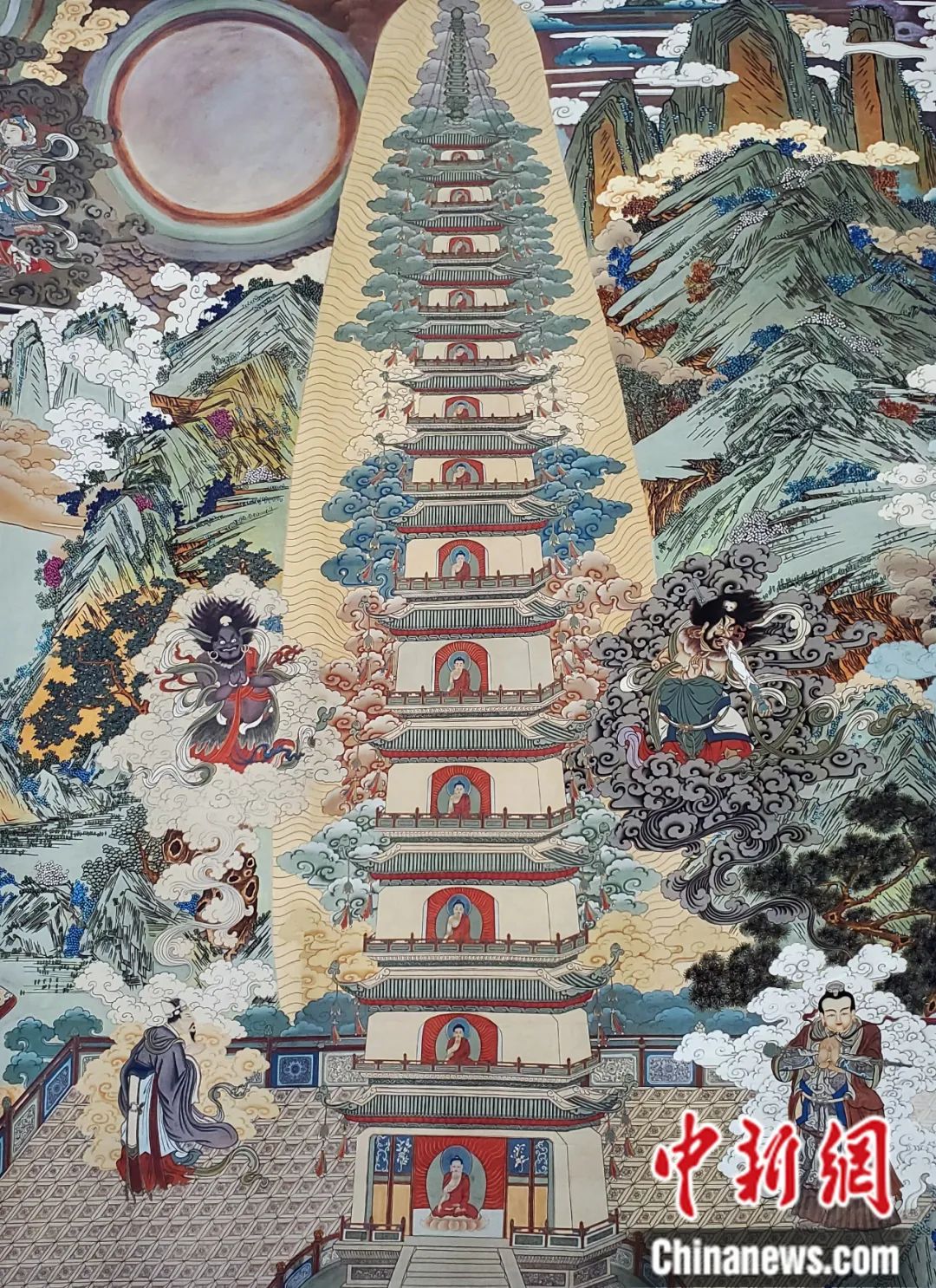 臨摹、補(bǔ)繪的青海瞿曇寺壁畫(huà)。受訪(fǎng)者 供圖