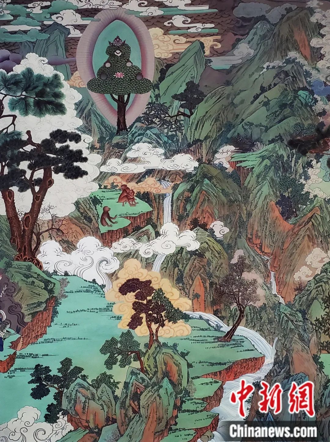 臨摹、補(bǔ)繪的青海瞿曇寺壁畫(huà)。受訪(fǎng)者 供圖
