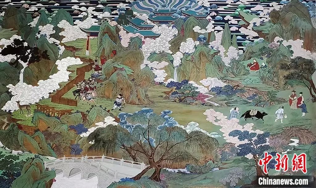 臨摹、補(bǔ)繪的青海瞿曇寺壁畫(huà)。受訪(fǎng)者 供圖