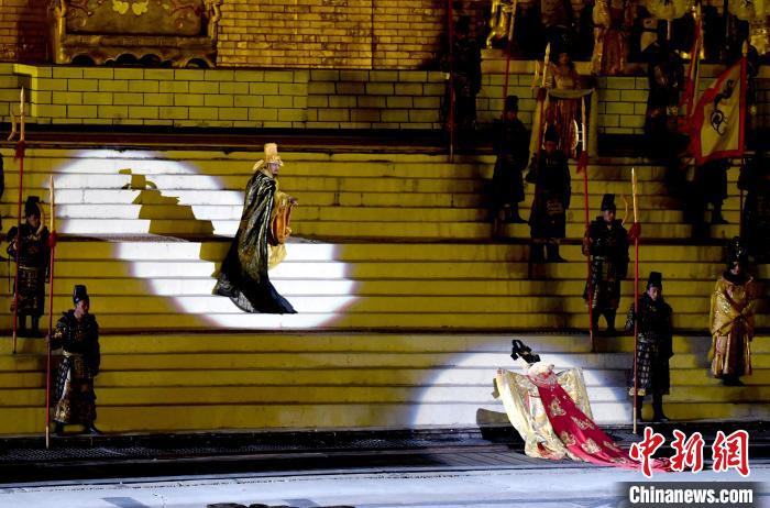 3月17日，西藏拉薩，《文成公主》大型史詩劇演出現(xiàn)場。　李林 攝