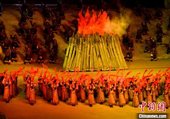 3月17日，西藏拉薩，《文成公主》大型史詩劇演出現(xiàn)場?！±盍?攝