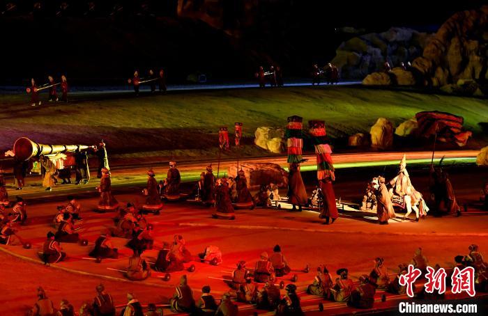 3月17日，西藏拉薩，《文成公主》大型史詩劇演出現(xiàn)場?！±盍?攝