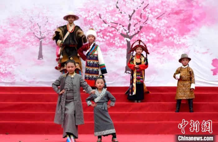 3月28日，西藏林芝第二十屆桃花旅游文化節(jié)開幕式上的文藝表演。　李林 攝