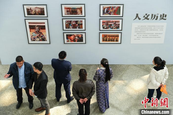 圖為觀眾觀看展覽。