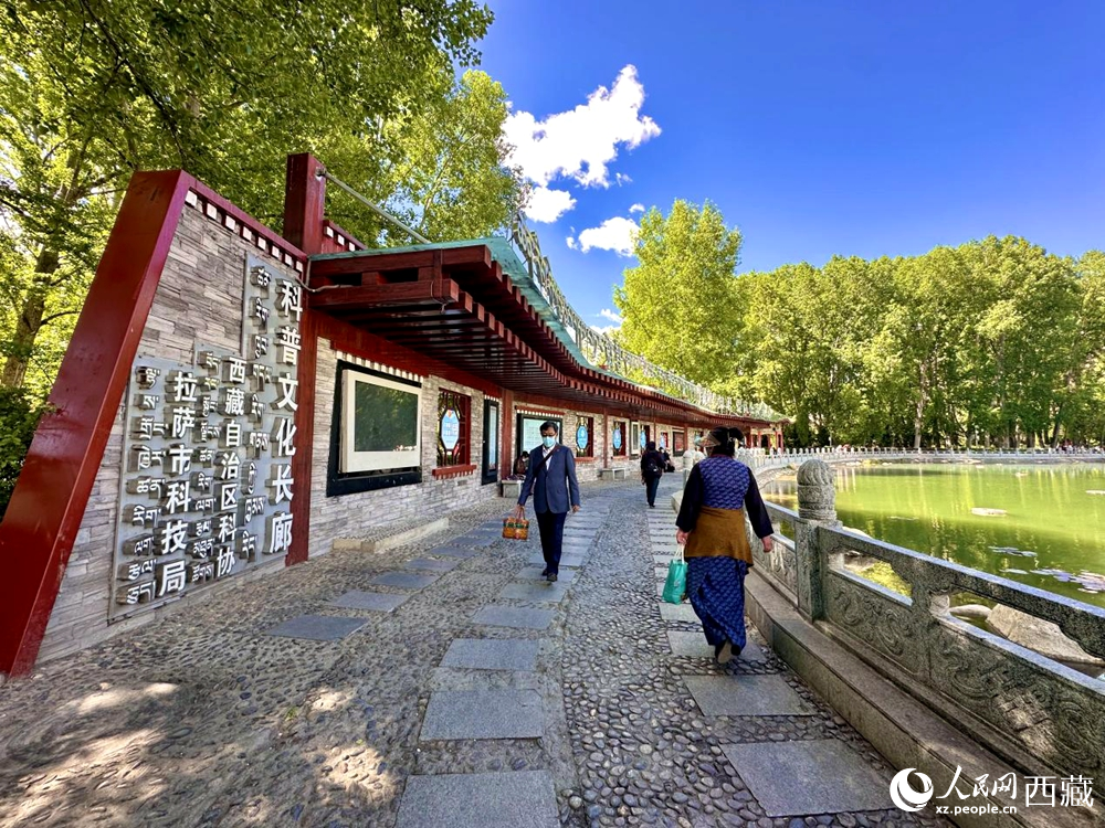 公園內(nèi)的科普文化長(zhǎng)廊。